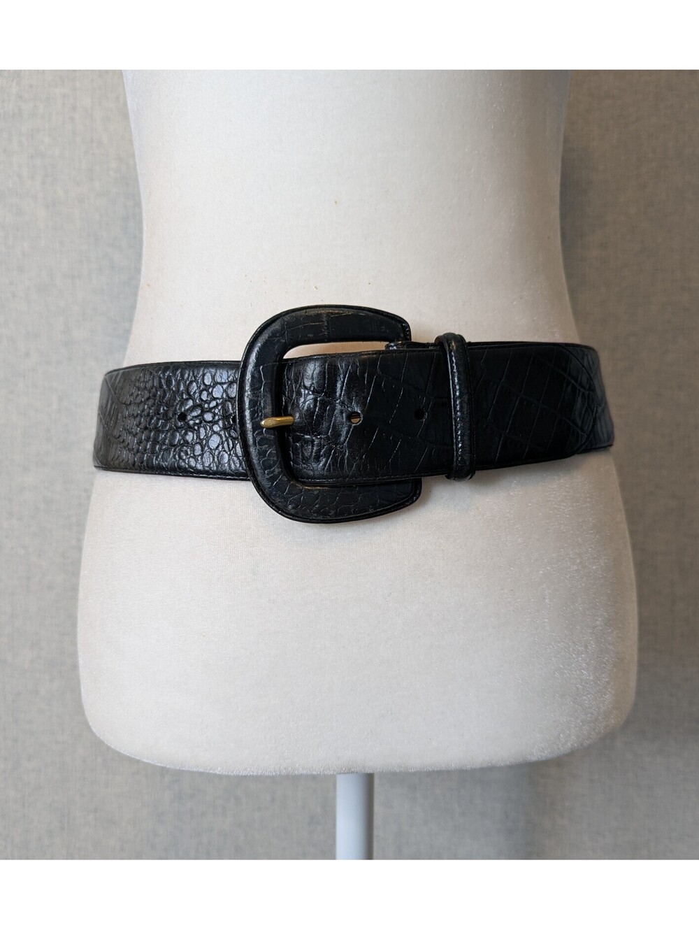 Lauren Ralph Lauren croc embossed Italian leather belt - Size XL
